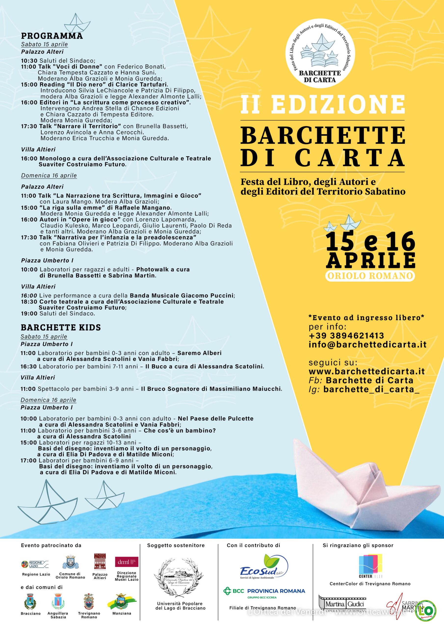 II Edizione della “Festa del Libro, degli autori e degli Editori del  Territorio Sabatino” - OrticaWeb